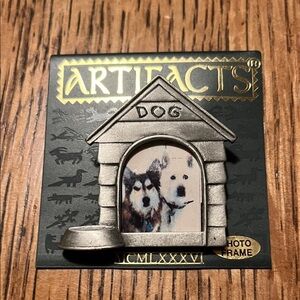 Artifacts Silver Dog House Photo Frame Brooch